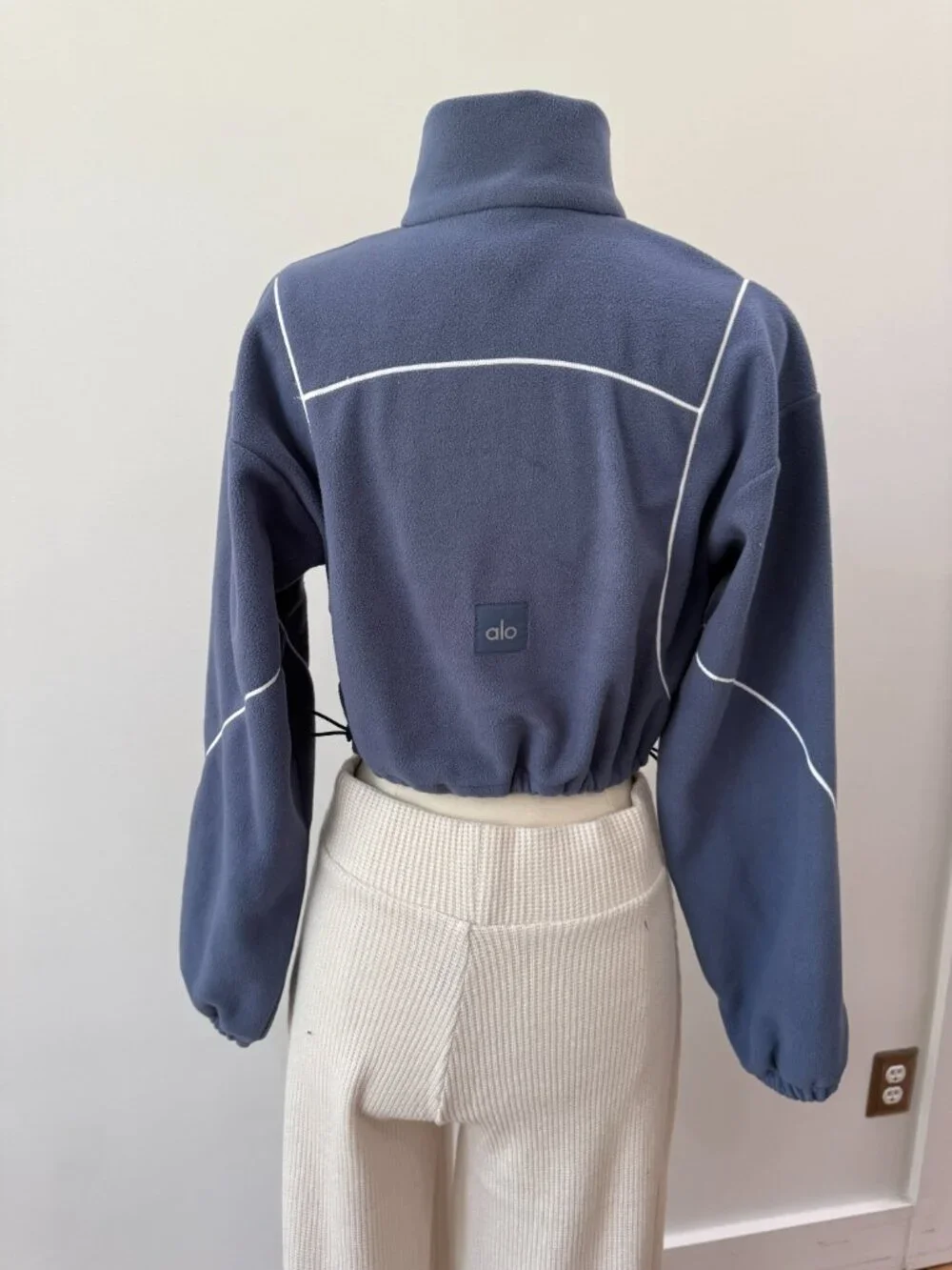 Alo Polar Fleece Game Time Full Zip Cropped Jacket NWOT Size XS